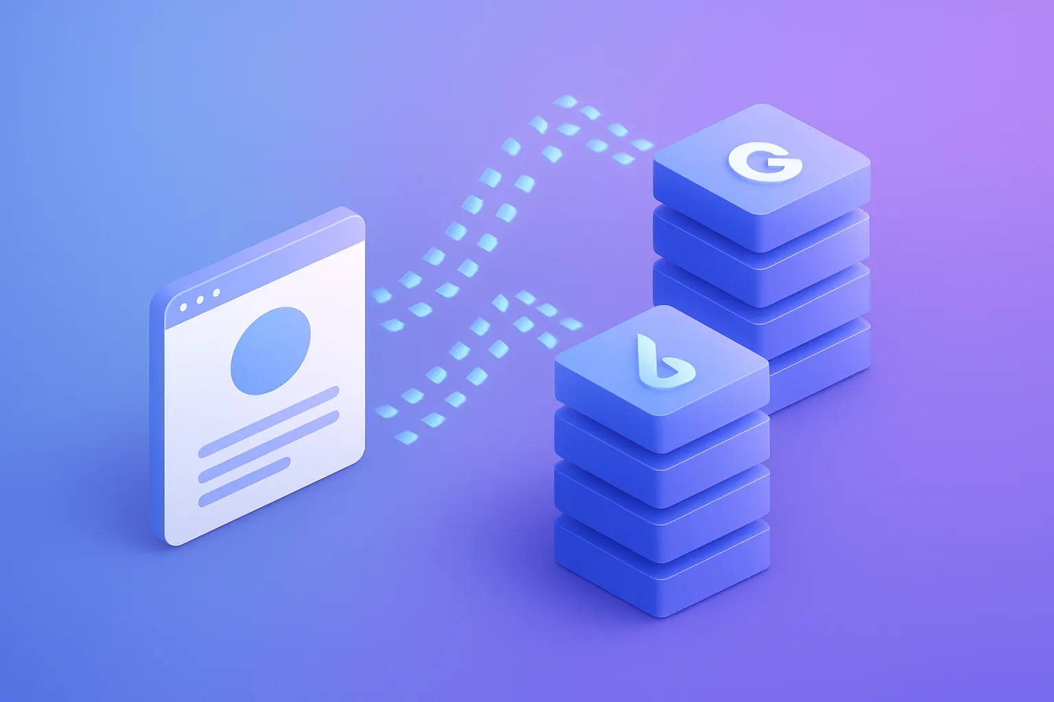 Illustration de l'indexation instantanée des sites web sur Google et Bing